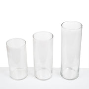 Set 3 Tall Glass Vase