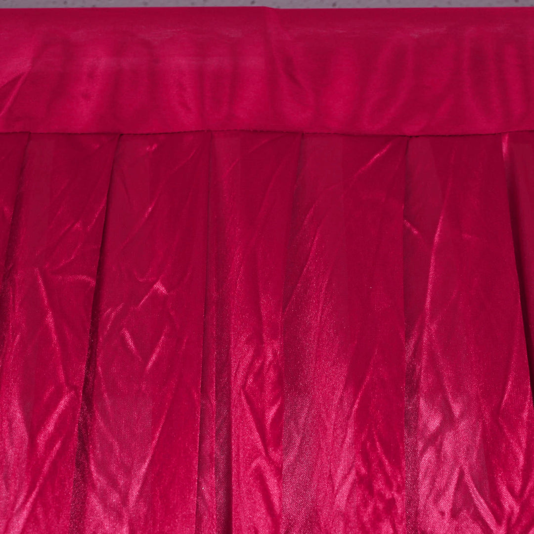 Burgundy Ice Silk Satin Backdrops - No Swag - 3 meters length x 3 meters high curtain rod hole