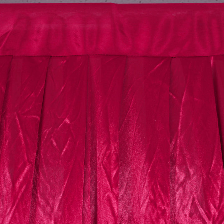 Burgundy Ice Silk Satin Backdrops - No Swag - 3 meters length x 3 meters high curtain rod hole