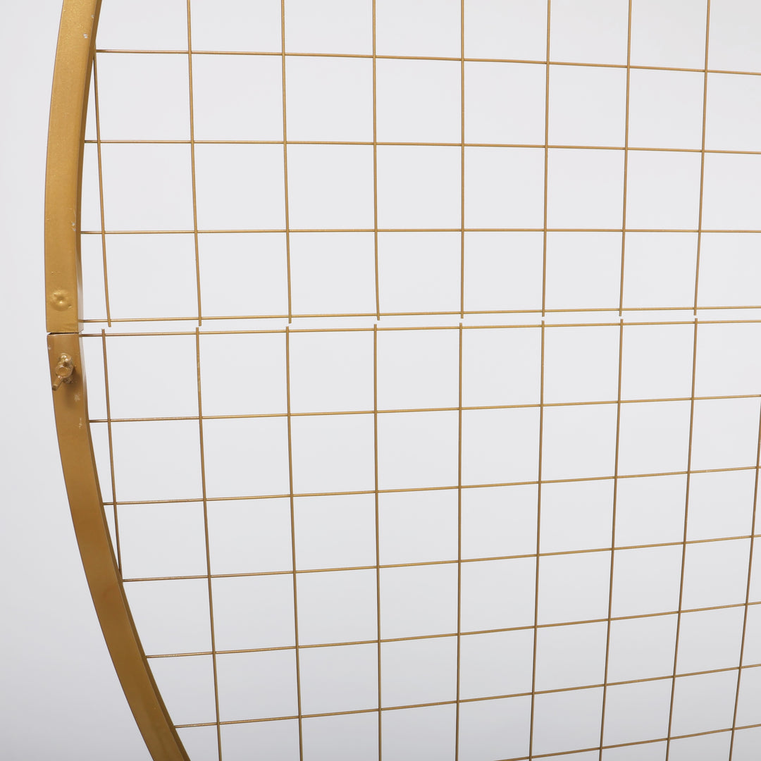 Round Mesh Frame Stand / Balloon Arch  - Gold (2m - 4 Parts)