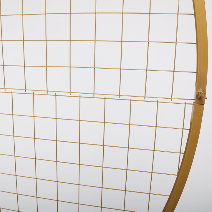 Round Mesh Frame Stand / Balloon Arch  - Gold (2m - 4 Parts)