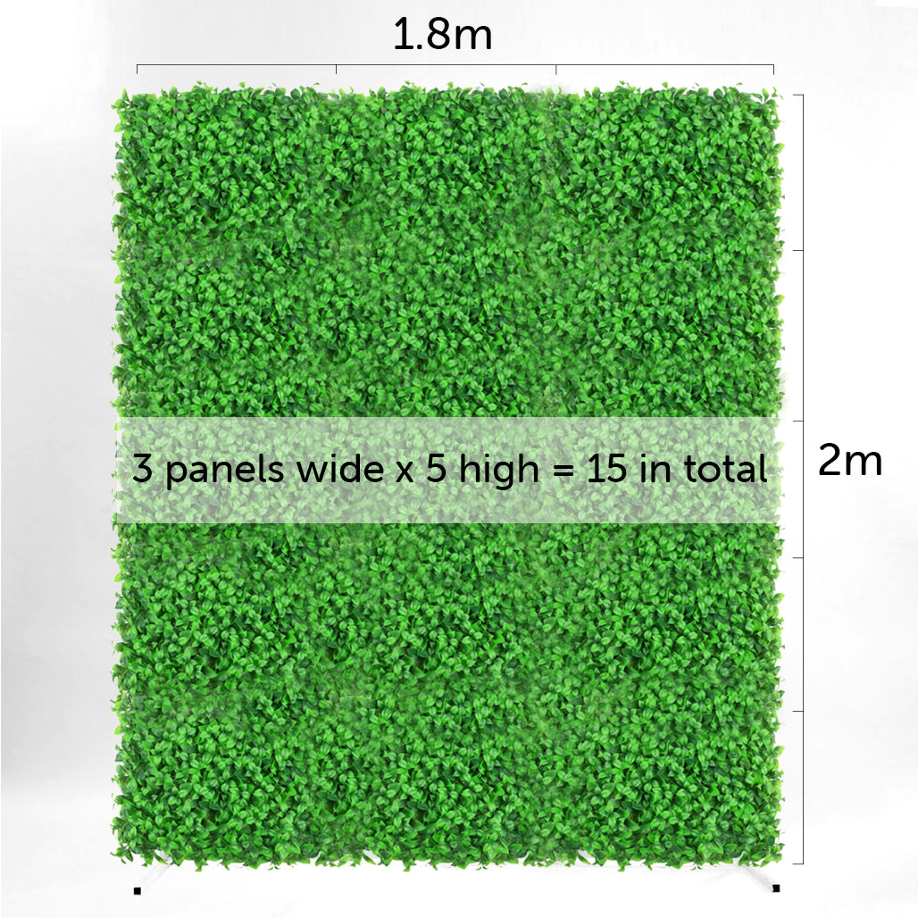Flower Wall & Freestanding Frame Package - Box Hedge Greenery / White Mesh Frame (2mx1.8m)