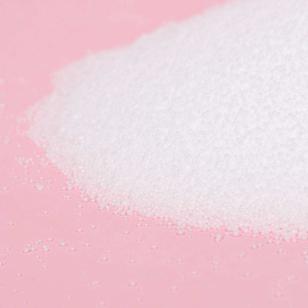 Close up of candle sand wax granules