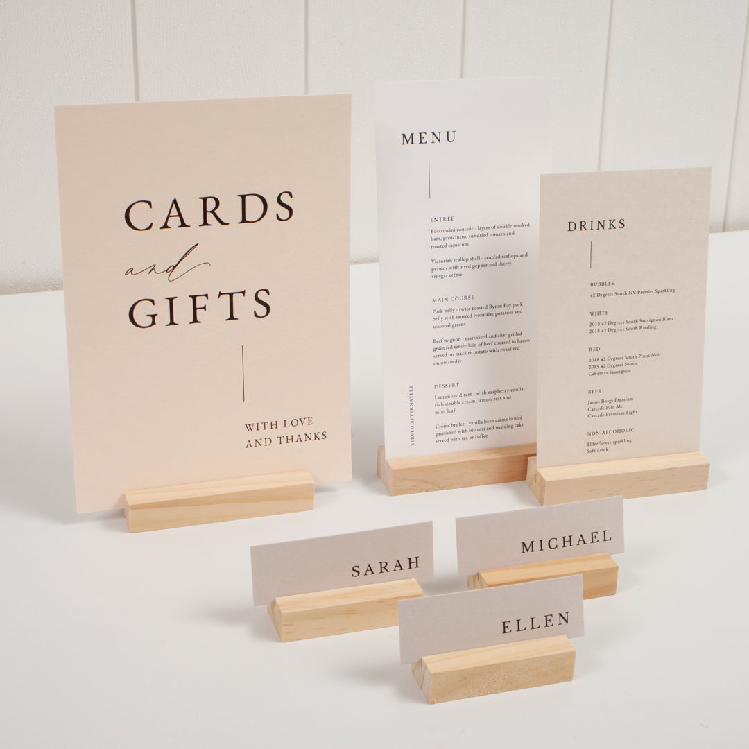 Wooden Card Holder - 10cm, mixed with 7cm card holders