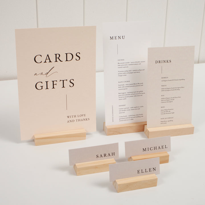 Wooden Card Holder - 10cm, mixed with 7cm card holders
