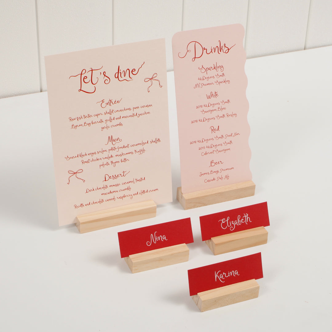 Wooden Card Holder - 10cm, mixed with 7cm card holders