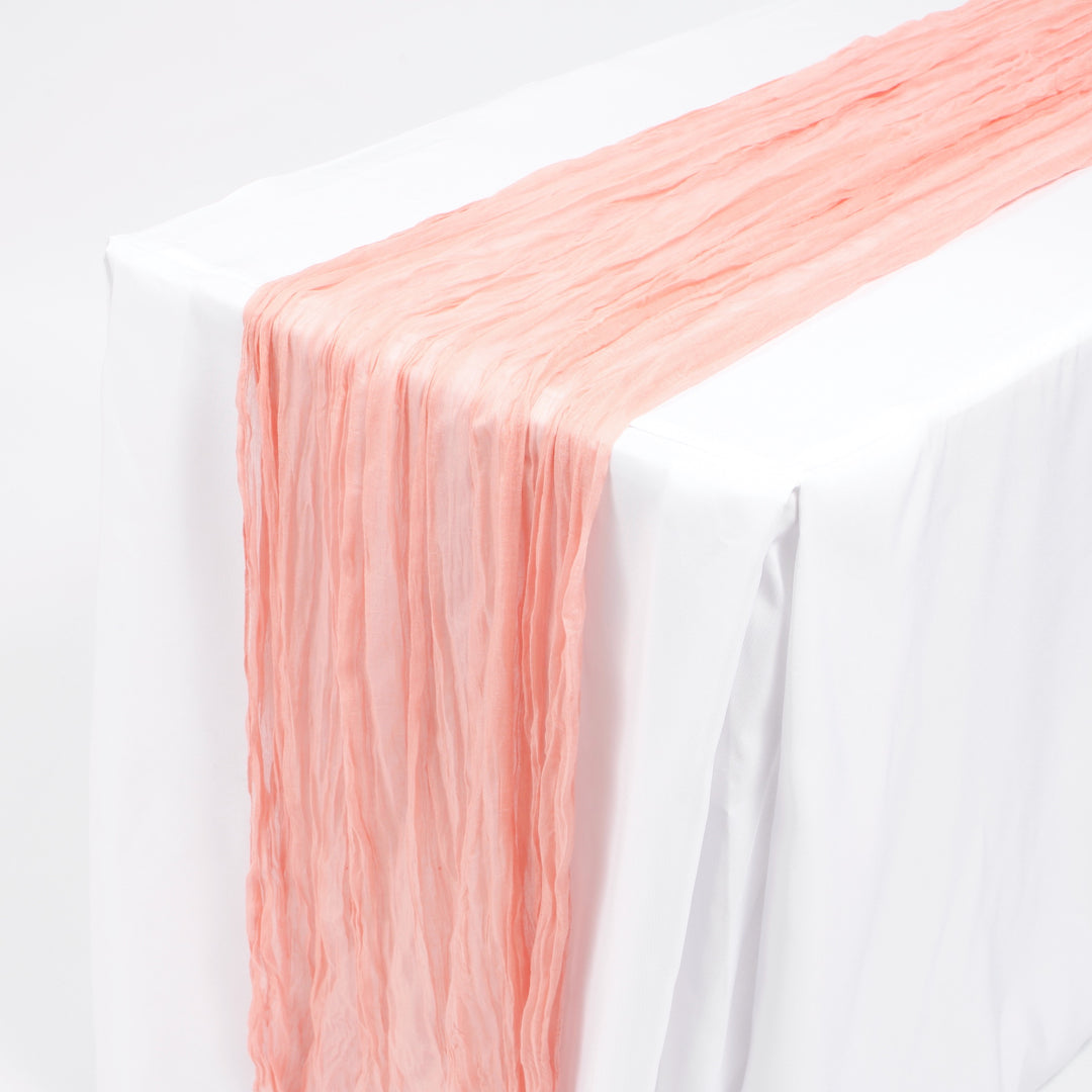 Cheesecloth Table Runner - Coral