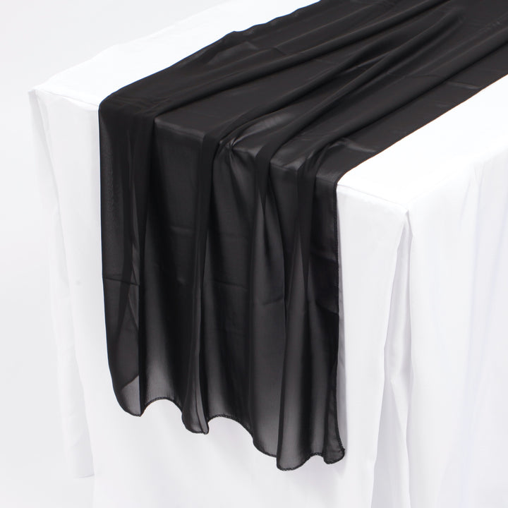 Chiffon Table Runner - Black