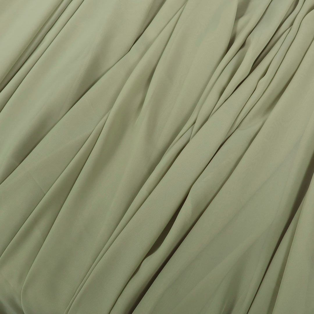Chiffon Fabric 1.5x10m - Sage, fabric bunched together