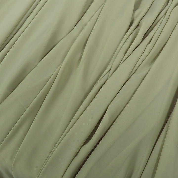 Chiffon Fabric 1.5x10m - Sage, fabric bunched together