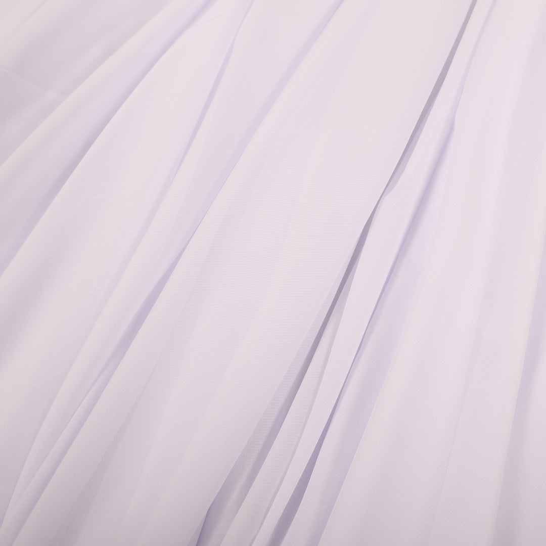 Chiffon Fabric 1.5x10m - White, fabric bunched together