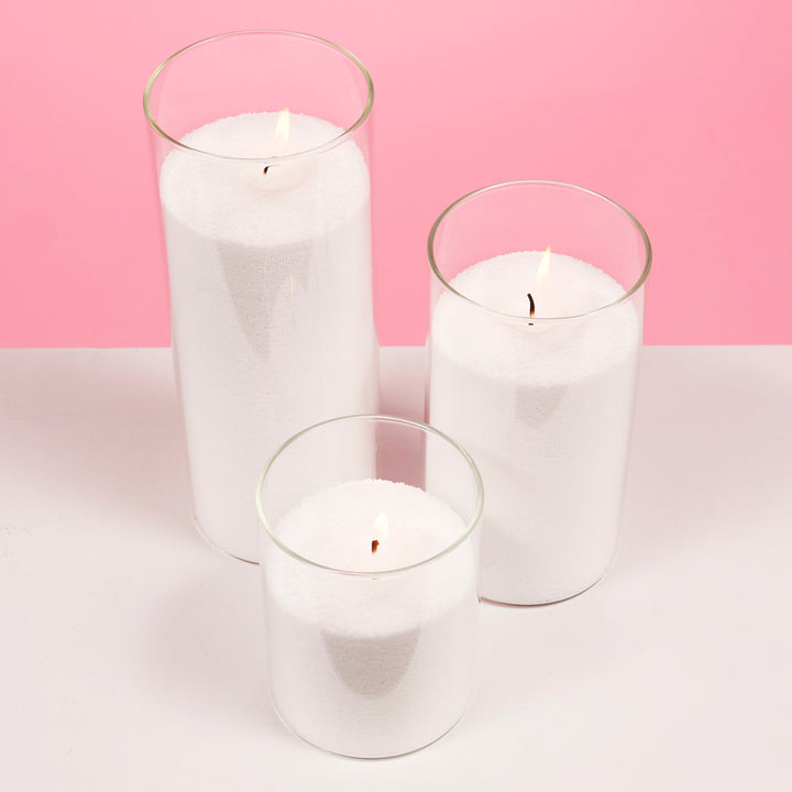 Glass Cylinder Vase (8x10cm) all vases top view