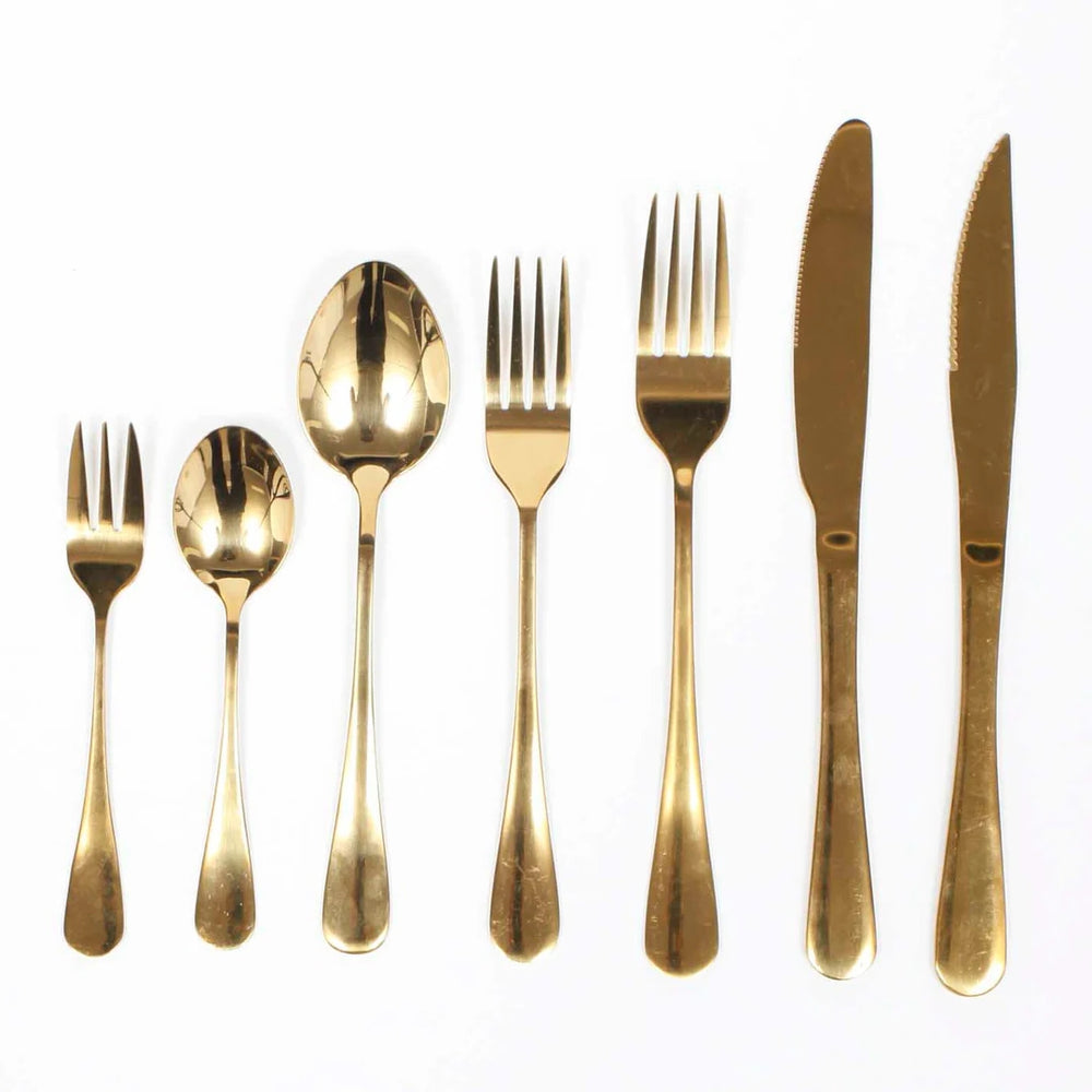 Gold Cutlery Set included cutlery