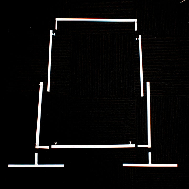 Height Adjustable Freestanding Stand Frame - White (90cm wide x150cm high) assemblage