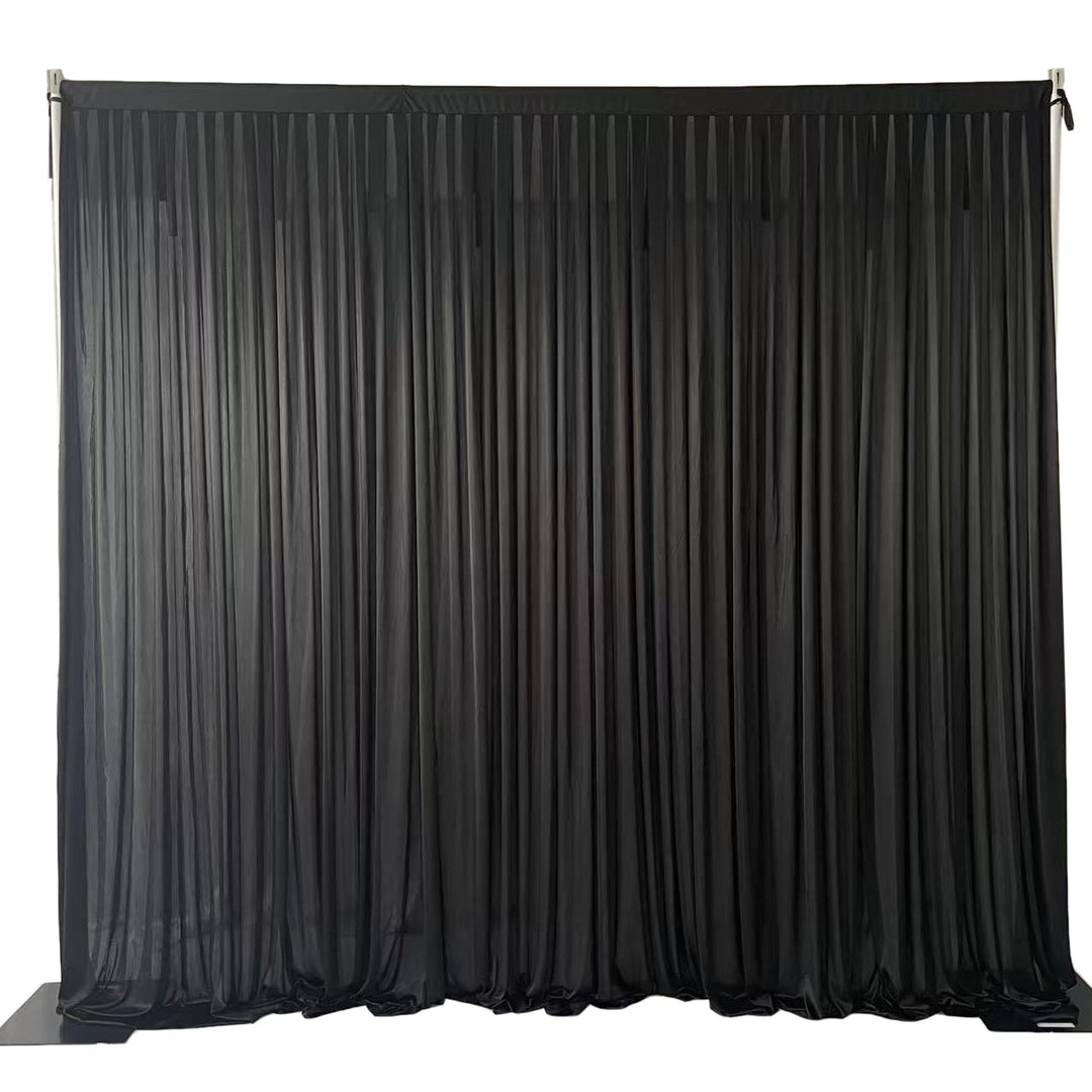 Black Ice Silk Satin Backdrops - No Swag - 3 meters length x 3 meters high