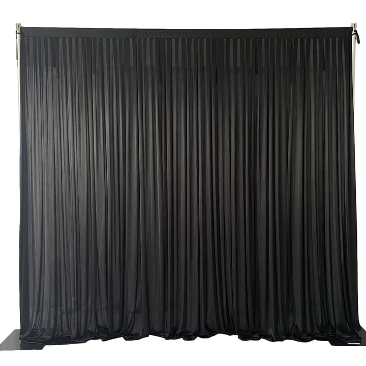 Black Ice Silk Satin Backdrops - No Swag - 3 meters length x 3 meters high