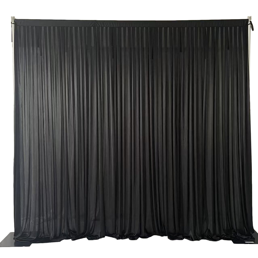 Black Ice Silk Satin Backdrops - No Swag - 3 meters length x 3 meters high