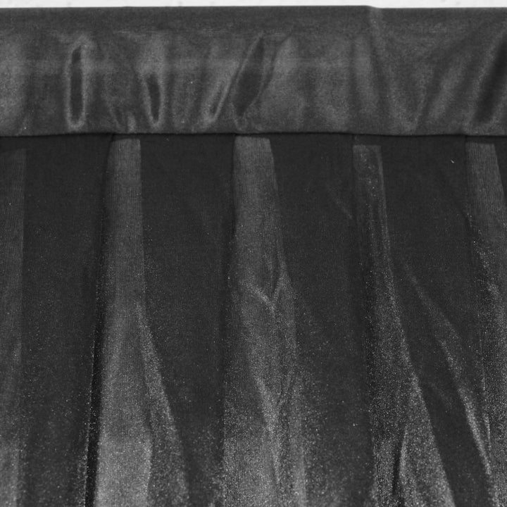 Black Ice Silk Satin Backdrops - No Swag - 3 meters length x 3 meters high top section