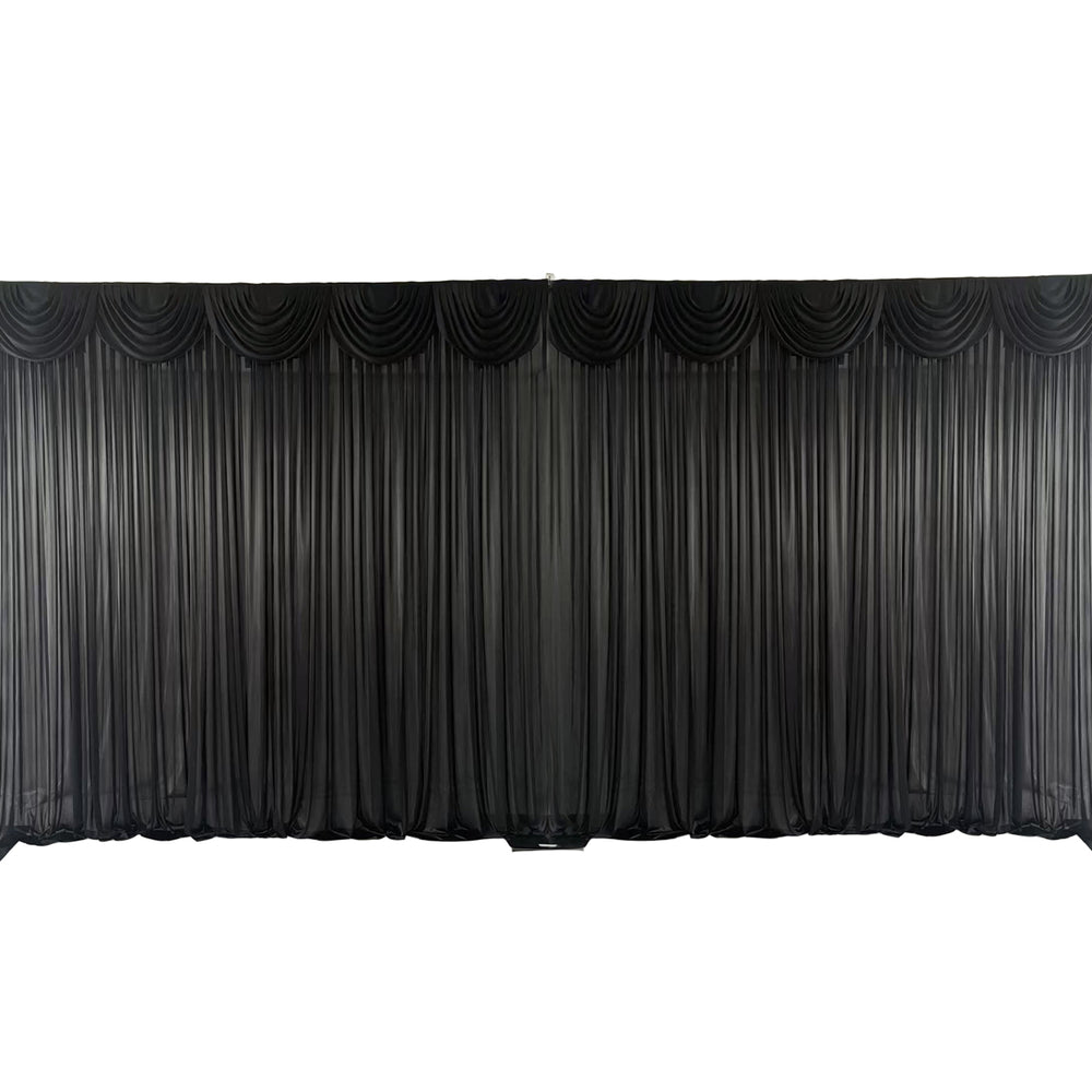 Black Ice Silk Satin Backdrops - 6 meters length x 3 meters high full length 2