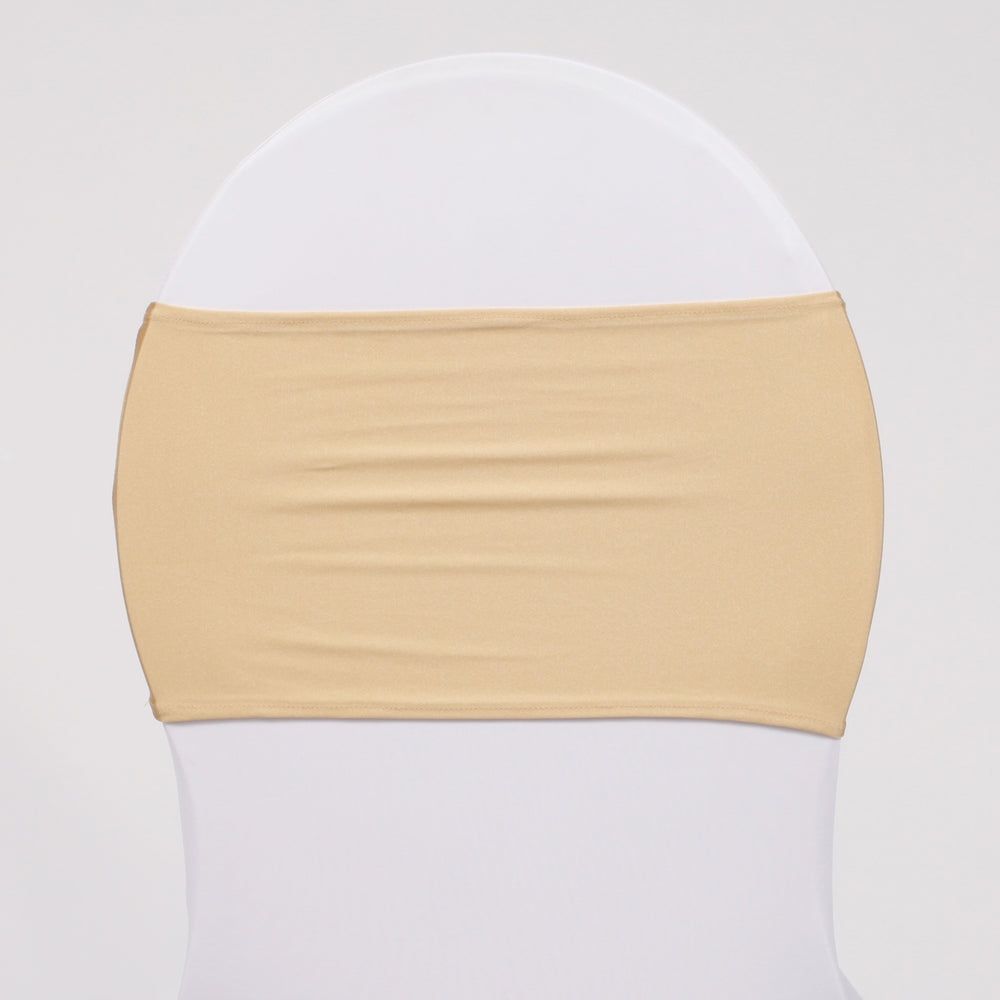 Lycra Chair Bands Shimmer - Champagne Gold, back