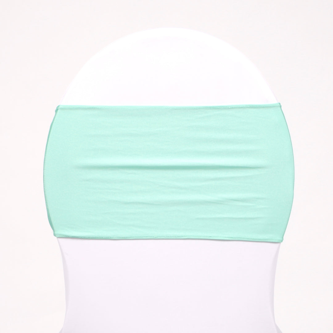 Lycra Chair Bands Shimmer - Mint, back