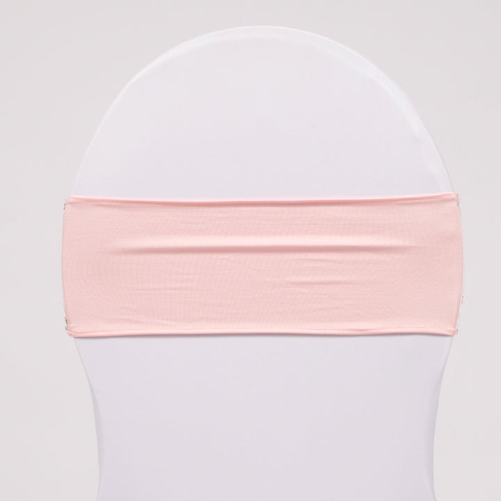 Sequin Lycra Chair Bands - Rose Gold, back