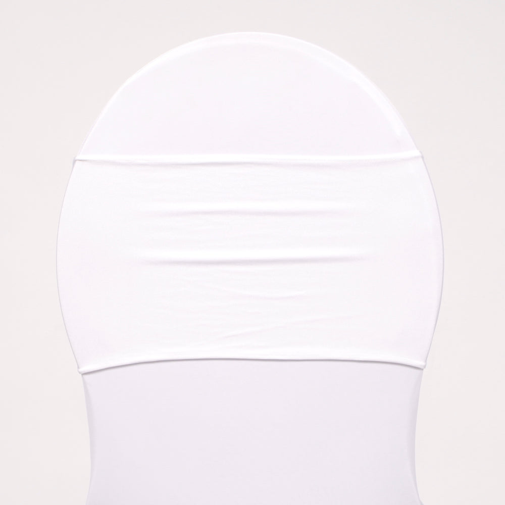 Lycra Chair Bands - White, back