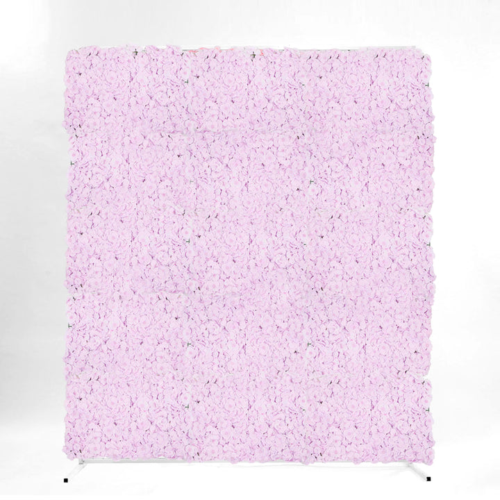 Flower Wall & Freestanding Frame Package - Lavender Hydrangea / White Mesh Frame (2mx1.8m)