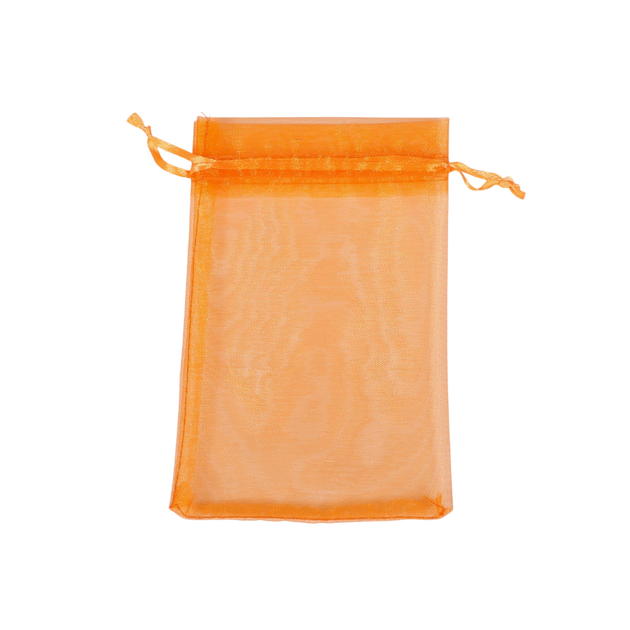 CLEARANCE Organza Bags - Orange (10x15cm)