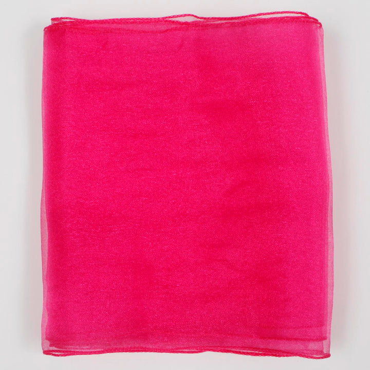 Organza Chair Sash close up view of material - Hot Pink