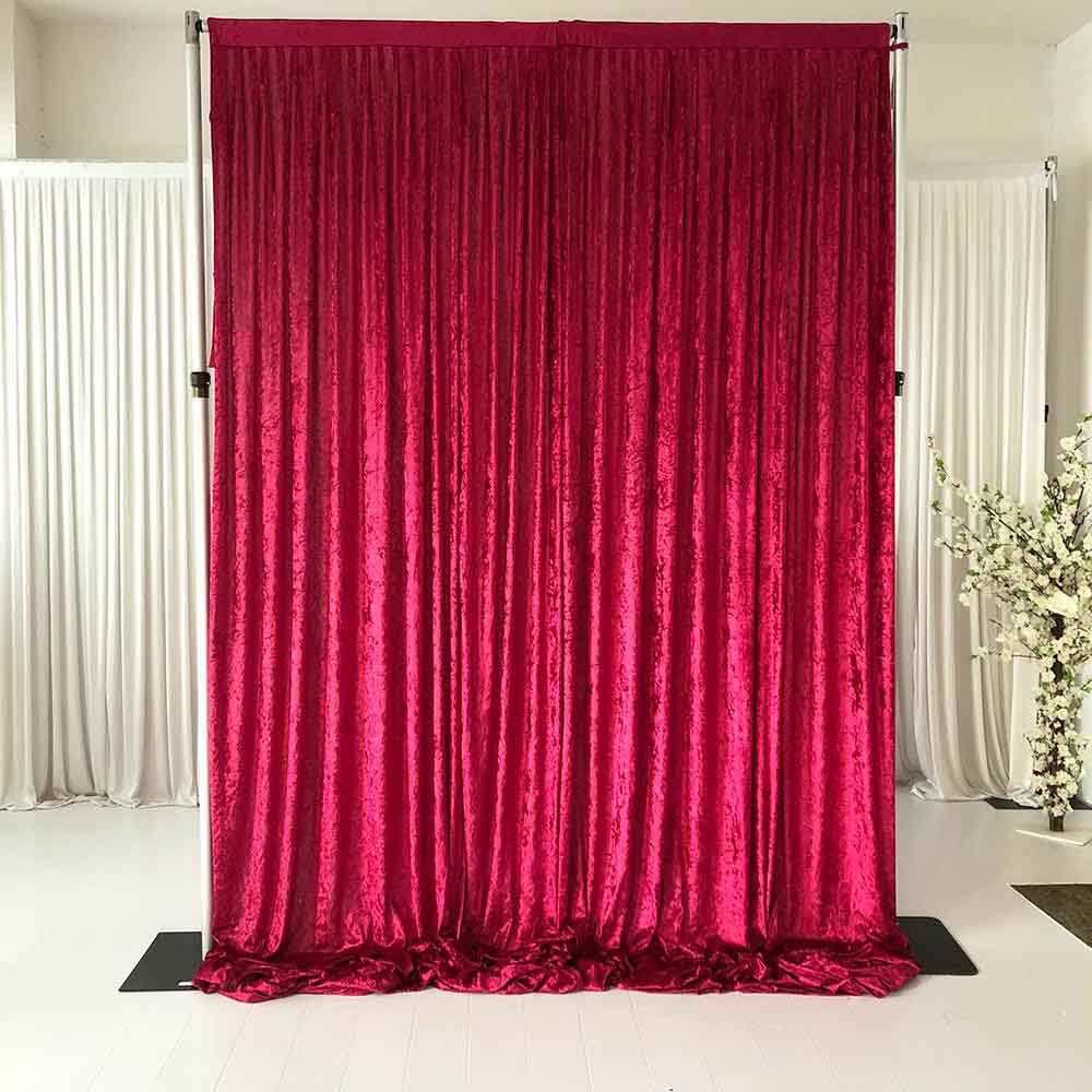 Velvet Backdrop Curtain - Burgundy (6x3m)