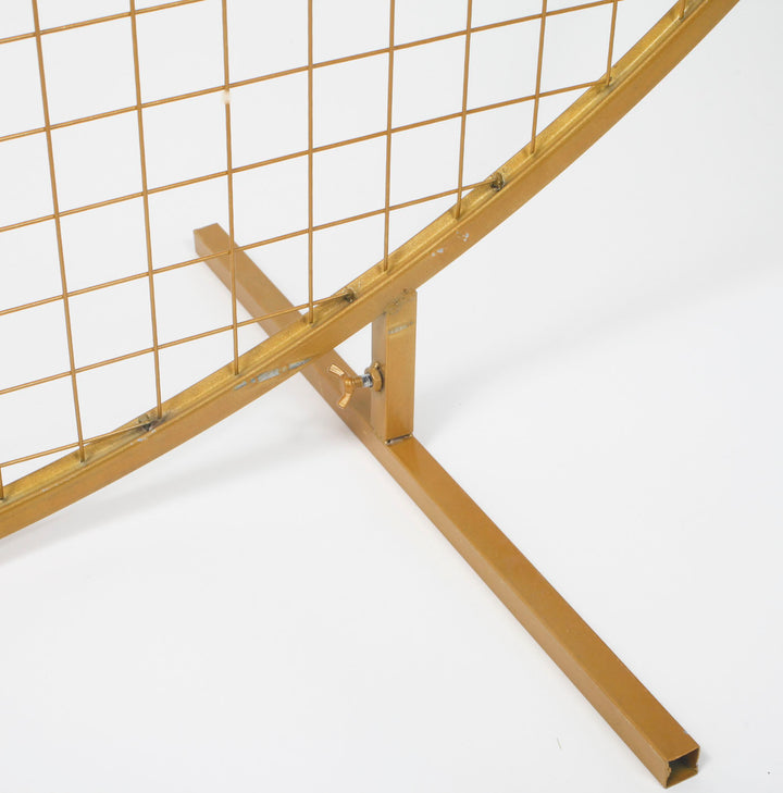 CLEARANCE Round Mesh Balloon Stand Frame Arch - Gold (2m) - 2 Parts - PICK UP ONLY