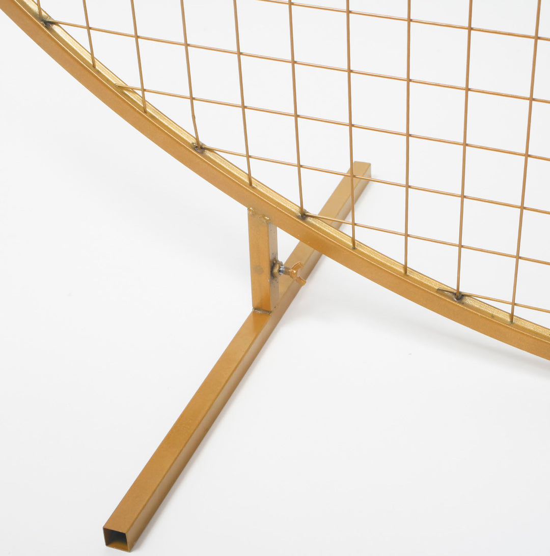 CLEARANCE Round Mesh Balloon Stand Frame Arch - Gold (2m) - 2 Parts - PICK UP ONLY