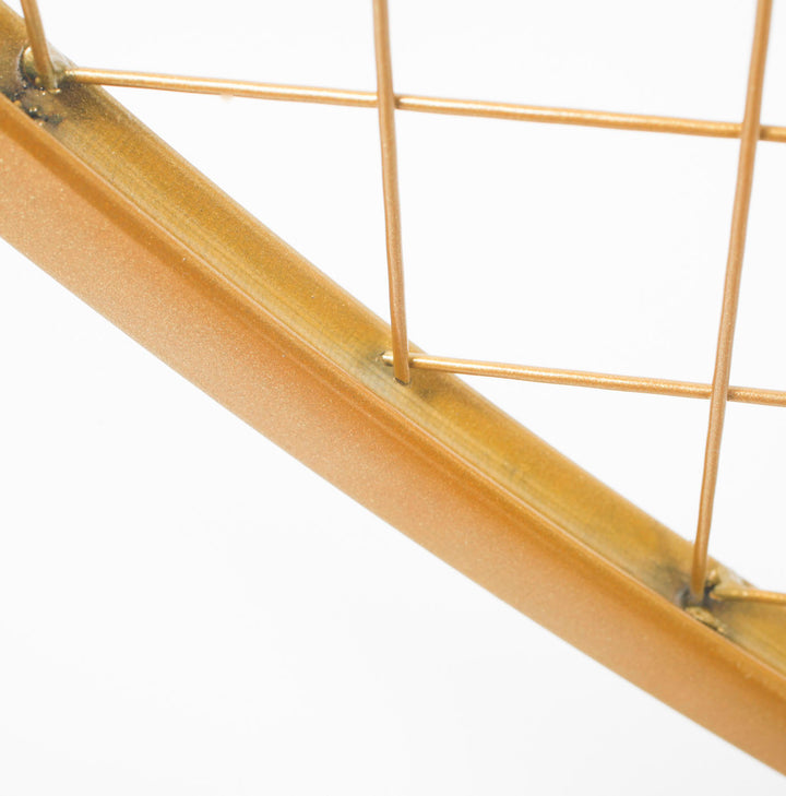 CLEARANCE Round Mesh Balloon Stand Frame Arch - Gold (2m) - 2 Parts - PICK UP ONLY