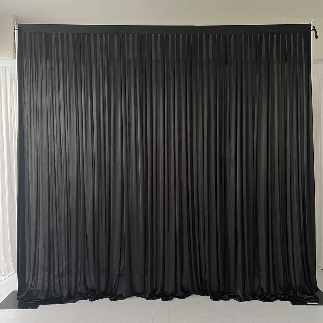 Black Ice Silk Satin Backdrops - No Swag - 3 meters length x 3 meters high