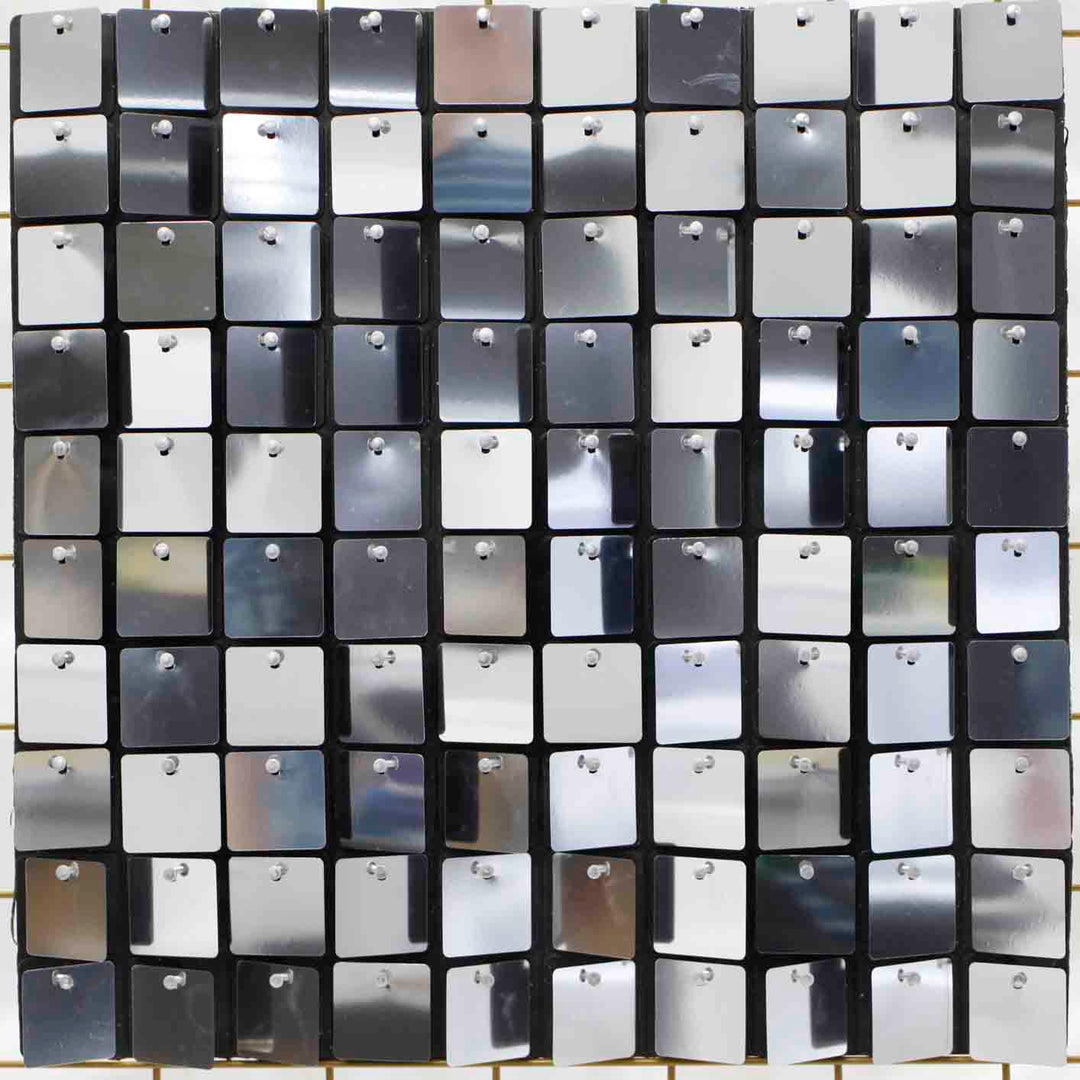 Sequin Shimmer Wall Backdrop & Frame Package - Silver