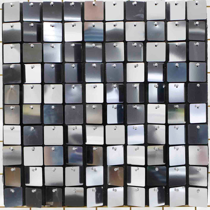 Sequin Shimmer Wall Backdrop & Frame Package - Silver