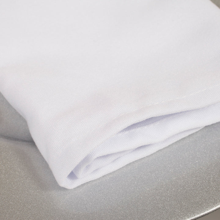 SPUN POLY Napkins - White (50x50cm) close