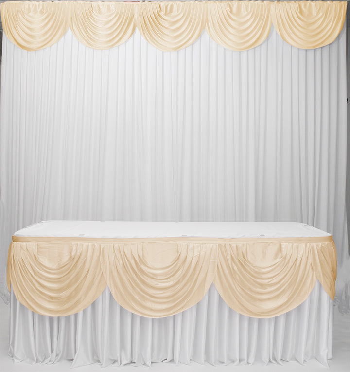 Ice Silk Satin 3m Swag  - Ivory