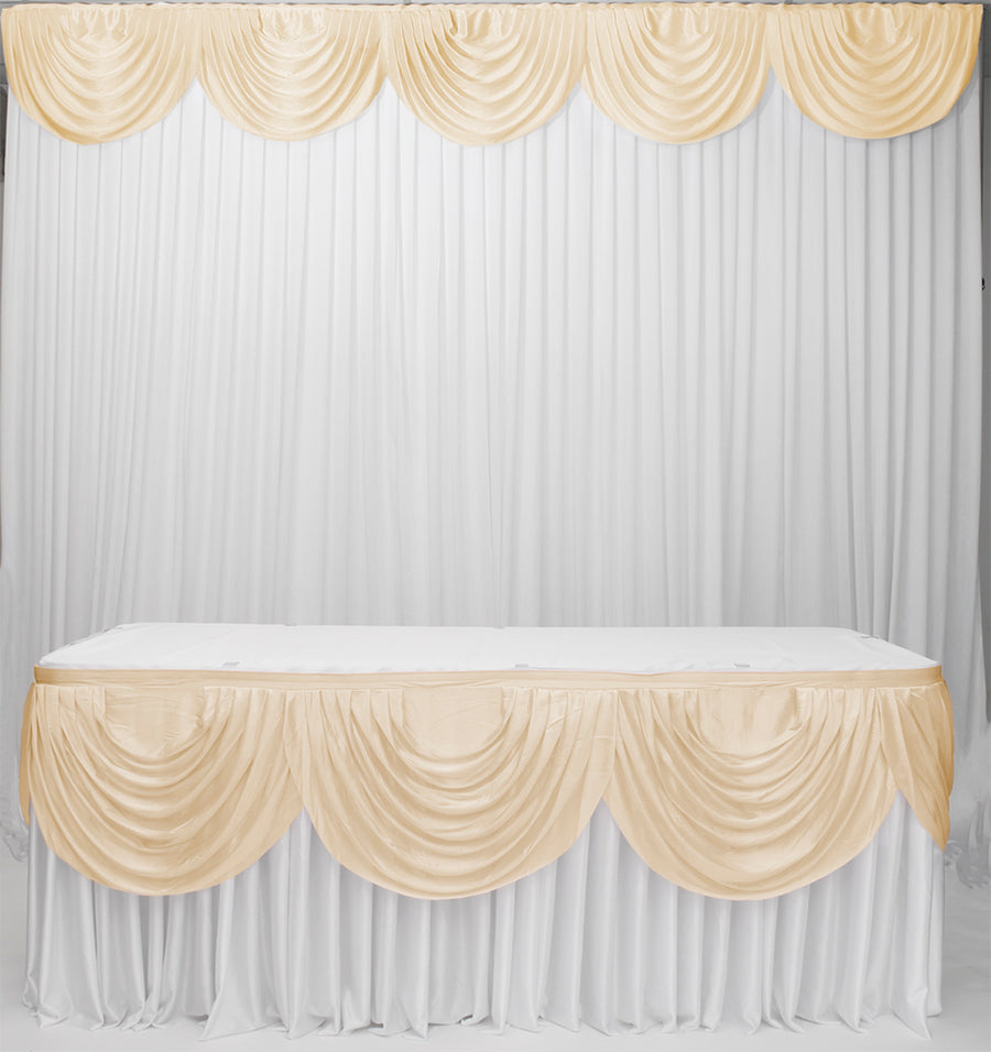 Ice Silk Satin 3m Swag - Ivory