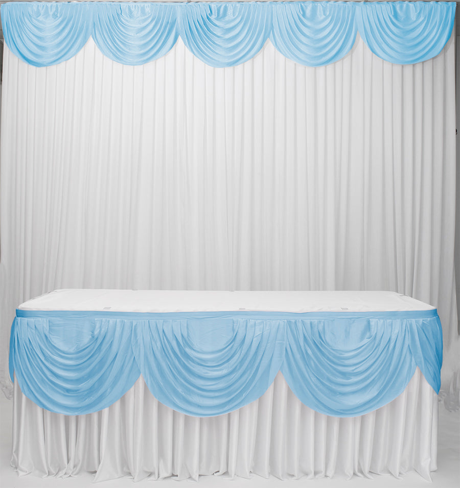 Ice Silk Satin 3m Swag - Light Blue