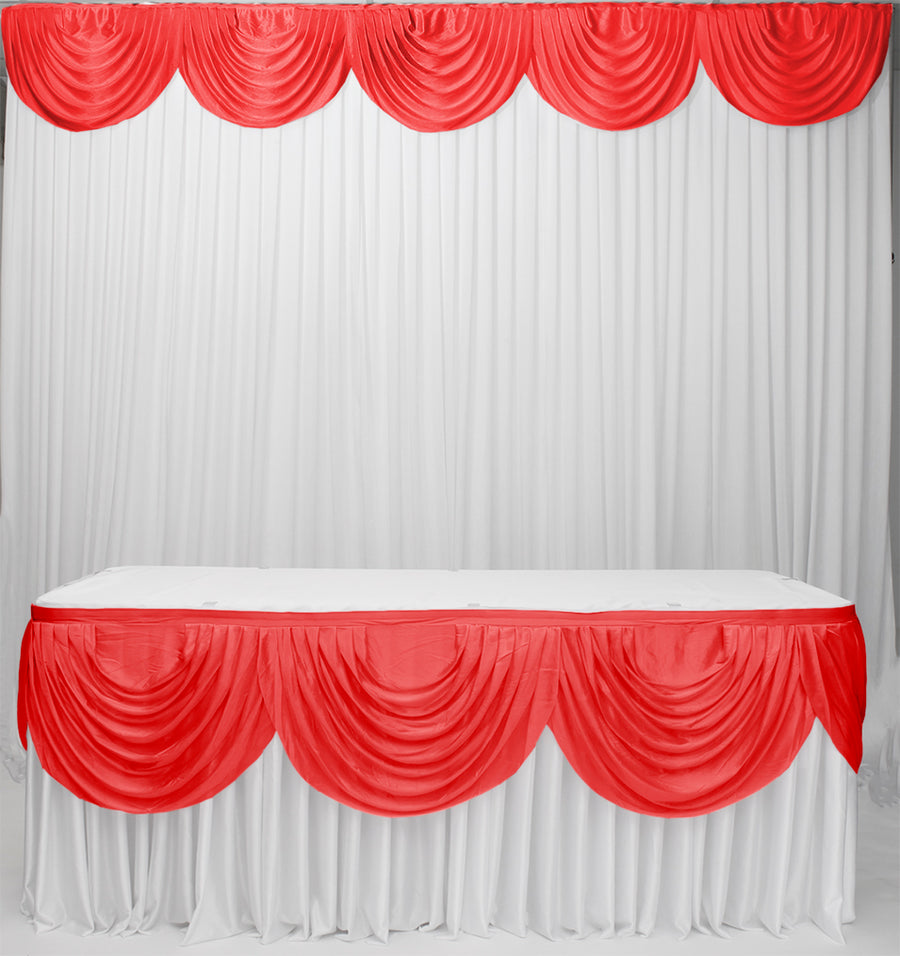 Ice Silk Satin 3m Swag - Red