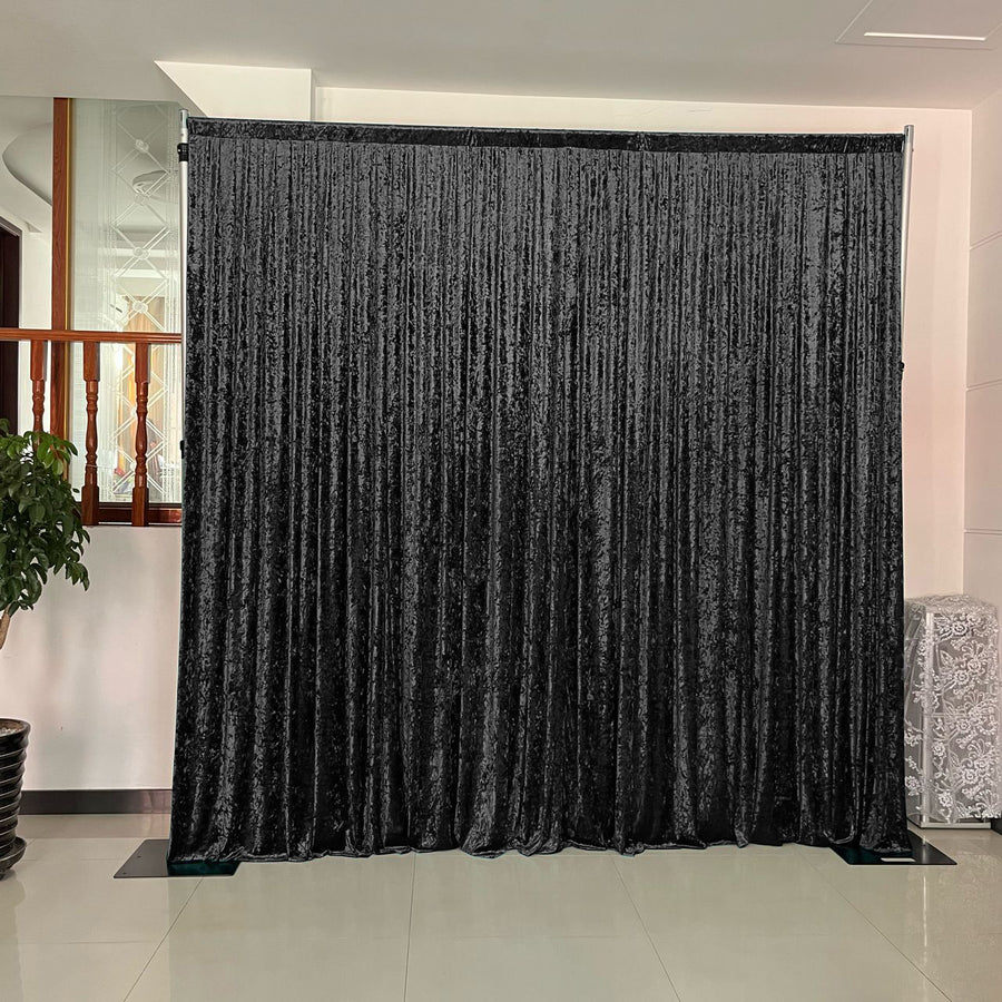 Black Velvet Backdrop Curtain - 6m length x 3m high