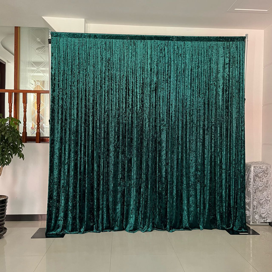 Emerald Green Velvet Backdrop Curtain - 3 meters length x 3 meters high