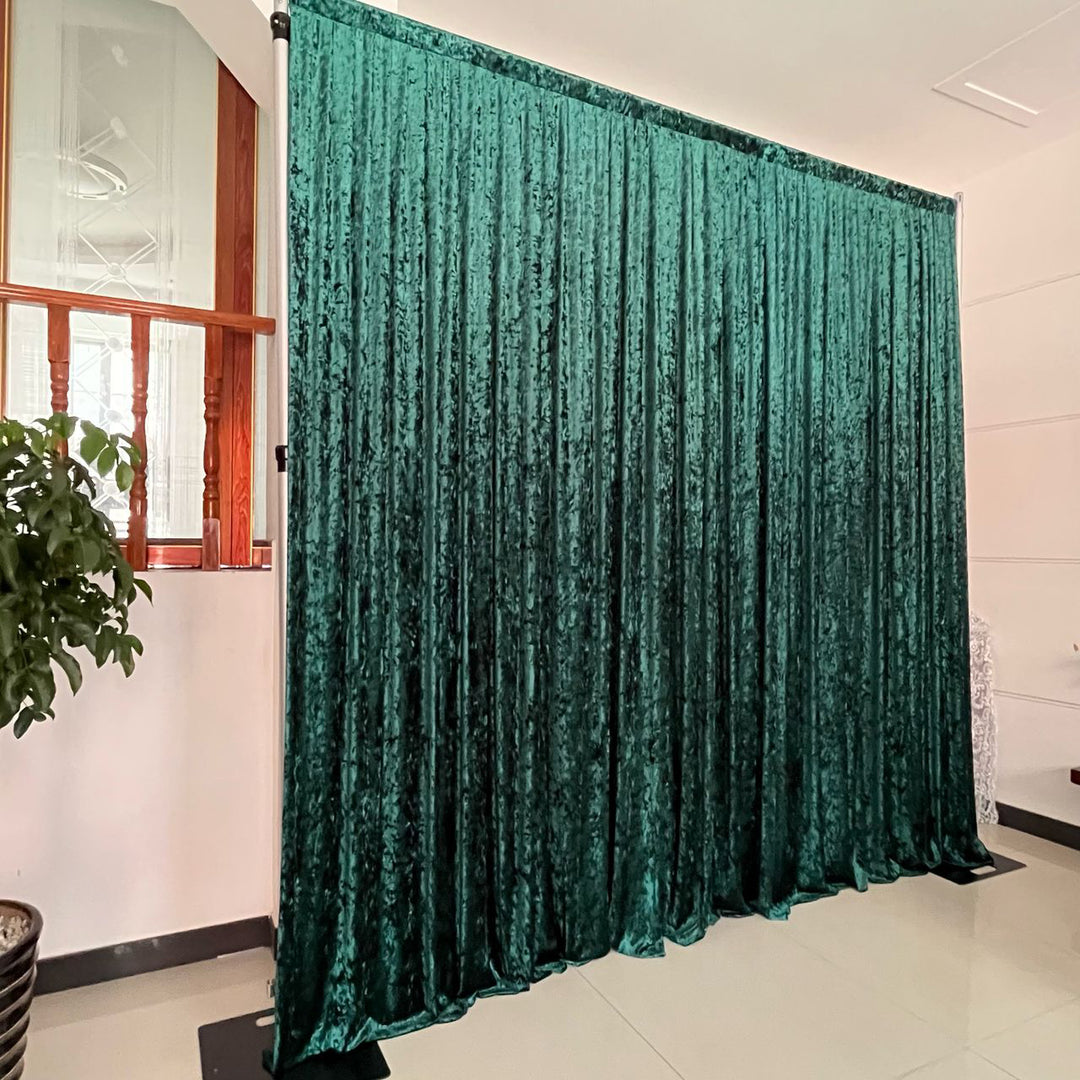 Emerald Green Velvet Backdrop Curtain - 3 meters length x 3 meters high