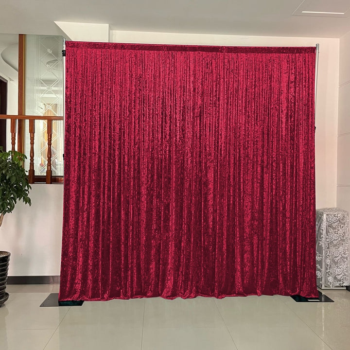 Burgundy Velvet Backdrop Curtain - 6m length x 3m high