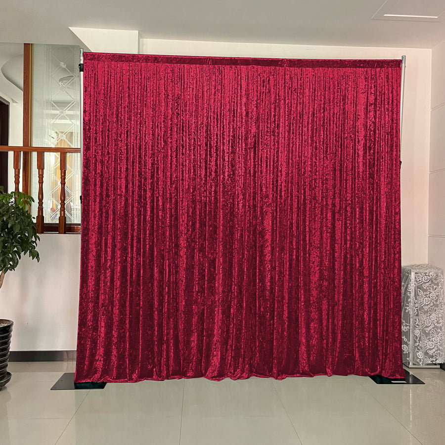 Burgundy Velvet Backdrop Curtain - 6m length x 3m high