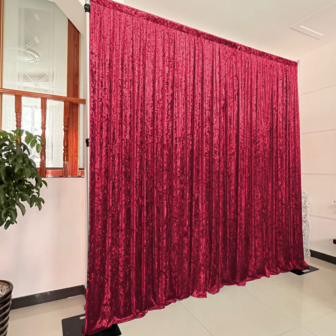 Burgundy Velvet Backdrop Curtain - 3 meters length x 3 meters high
