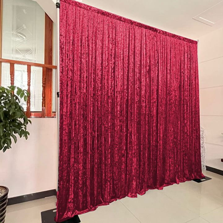 Burgundy Velvet Backdrop Curtain - 3 meters length x 3 meters high