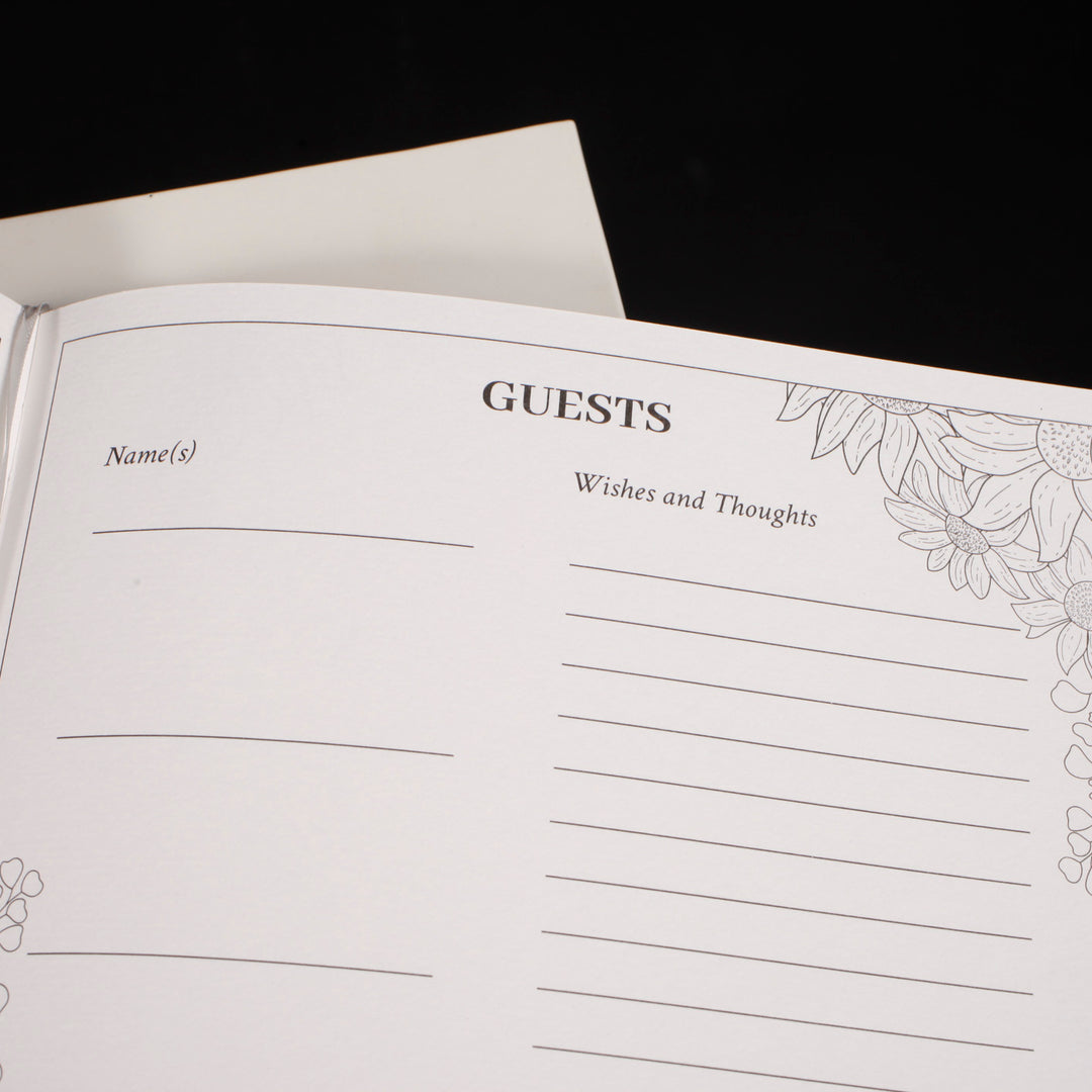 Ivory Guest Book Pages